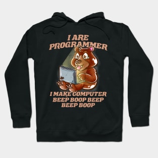 I Are Programmer Introvert Nerd Grizzly Bear IT Nerd Geek Hoodie